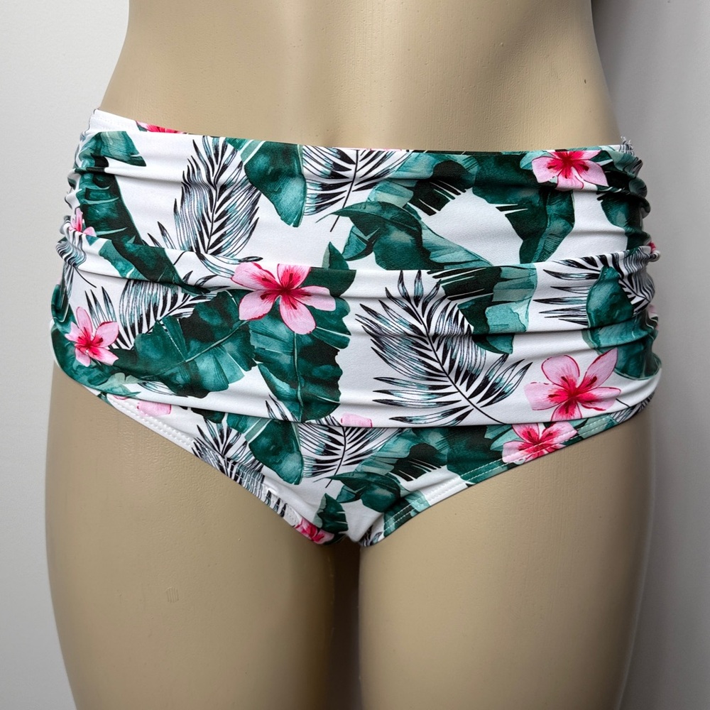 Floral High-Waisted Bikini Bottom